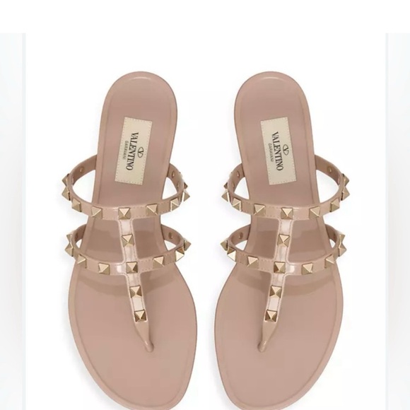 Valentino Women's Nude Studded Sandals